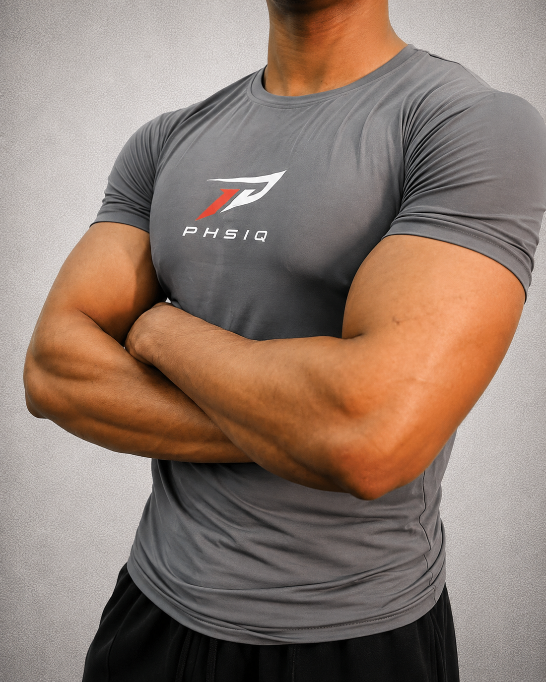 Hybrid Performance Compression Tee - Grey