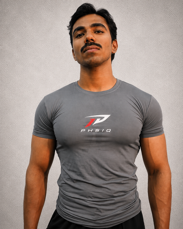 Hybrid Performance Compression Tee - Grey